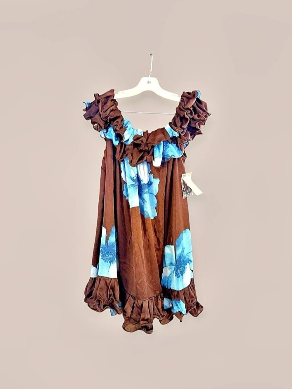 a new day Floral Mini Dress Off The Shoulder Double Ruffle with Pockets XXL NWT